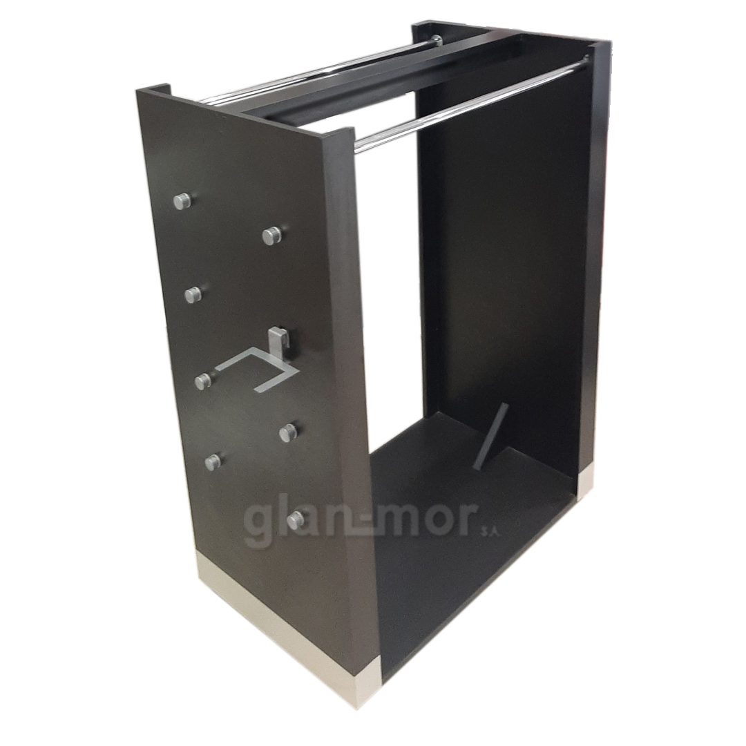 gondola con perchero fijo y porta calzado de madera