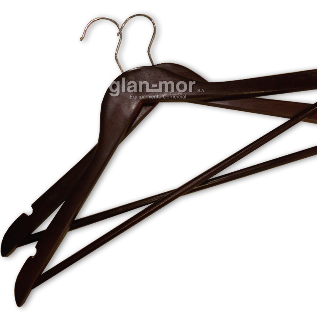 percha madera chocolate